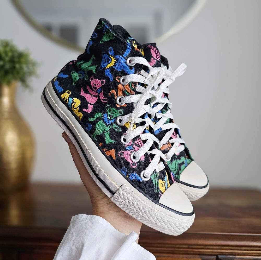 Converse Chuck Taylor All Star High Top Sneakers Grateful Dead Dancing Bears W7
